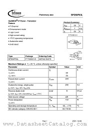 SPD50P03L datasheet pdf Infineon