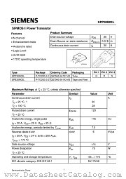 SPP30N03L datasheet pdf Infineon