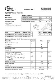 SPB80N06S2-05 datasheet pdf Infineon