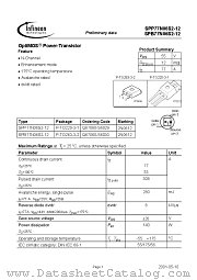SPP77N06S2-12 datasheet pdf Infineon