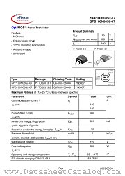 SPP100N08S2-07 datasheet pdf Infineon