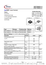 SPP77N06S2-12 datasheet pdf Infineon