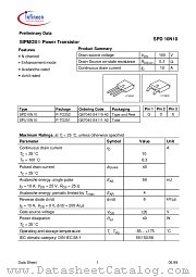SPU10N10 datasheet pdf Infineon