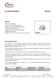 TLE4913 datasheet pdf Infineon