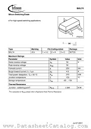 BAL74 datasheet pdf Infineon