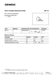 BB112 datasheet pdf Infineon