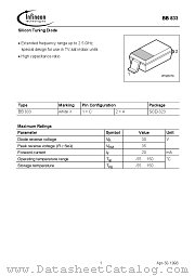 BB833 datasheet pdf Infineon