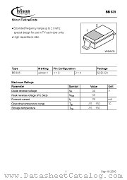 BB835 datasheet pdf Infineon