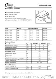 BC807W datasheet pdf Infineon