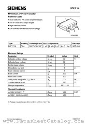 BCP71M datasheet pdf Infineon
