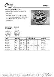 BCR108SE6327 datasheet pdf Infineon