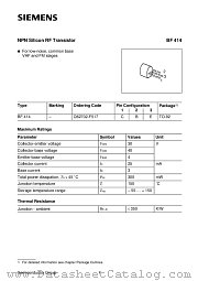 BF414 datasheet pdf Infineon