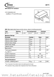 BF771 datasheet pdf Infineon