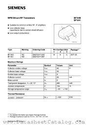 BF841 datasheet pdf Infineon