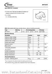 BFP181R datasheet pdf Infineon