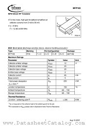 BFP183 datasheet pdf Infineon