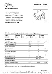 BFP405 datasheet pdf Infineon
