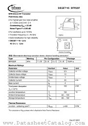 BFP520F datasheet pdf Infineon
