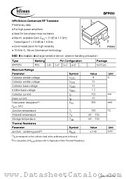 BFP650 datasheet pdf Infineon