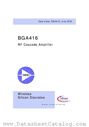 BGA416 datasheet pdf Infineon