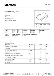 BSP170 datasheet pdf Infineon