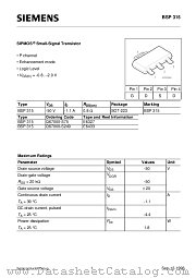 BSP315 datasheet pdf Infineon
