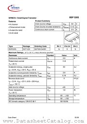 BSP320S datasheet pdf Infineon