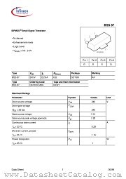 BSS87 datasheet pdf Infineon