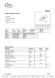 BSS92 datasheet pdf Infineon