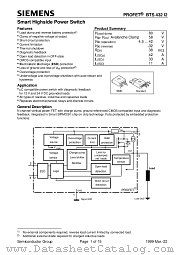 BTS432-I2 datasheet pdf Infineon