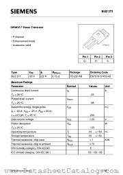 BUZ271 datasheet pdf Infineon