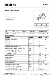 BUZ312 datasheet pdf Infineon