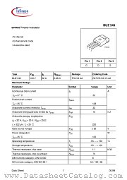 BUZ349 datasheet pdf Infineon