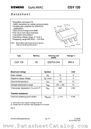 CGY120 datasheet pdf Infineon