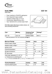 CGY181 datasheet pdf Infineon