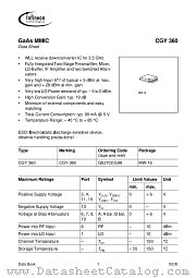 CGY360 datasheet pdf Infineon