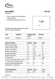 CGY93 datasheet pdf Infineon