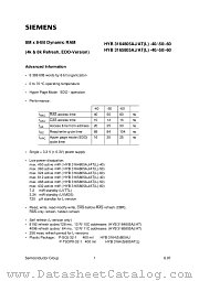 HYB3165805ATL-60 datasheet pdf Infineon