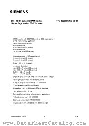 HYM322005GS-50 datasheet pdf Infineon