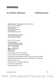 HYM364025GS-60 datasheet pdf Infineon