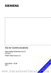 PEB4065-TV4.0 datasheet pdf Infineon