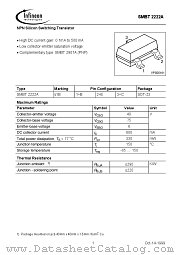 SMBT2222A datasheet pdf Infineon