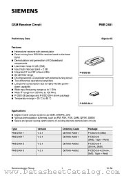 PMB2401-S datasheet pdf Infineon