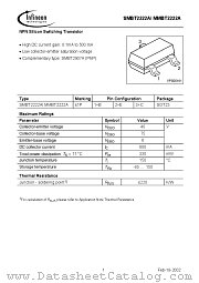 SMBT2222A/MMBT2222A datasheet pdf Infineon