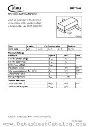 SMBT3904E6327 datasheet pdf Infineon