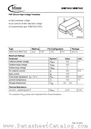 SMBTA92/MMBTA92 datasheet pdf Infineon