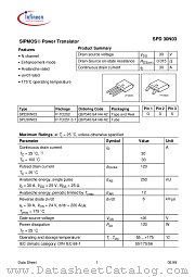 SPD30N03 datasheet pdf Infineon