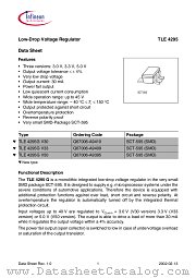 TLE4295G datasheet pdf Infineon