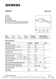 BTS113-AE32195101FNAA datasheet pdf Infineon