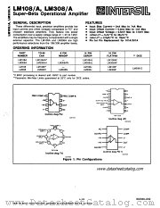 LM308A datasheet pdf Intersil